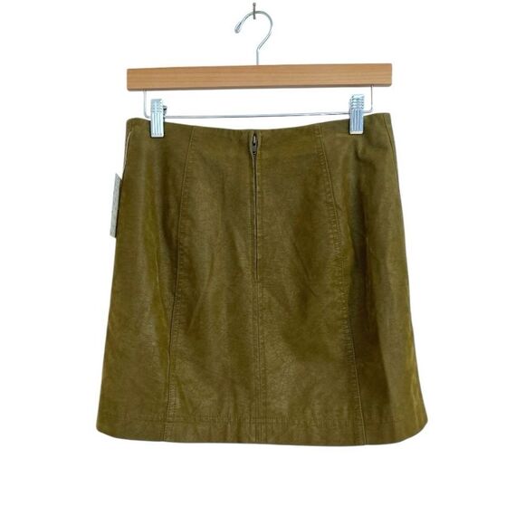 Free People Tobacco Brown Modern Femme Vegan Suede Mini Skirt, Size 4, NWT - Picture 7 of 9